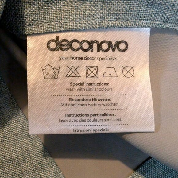 Deconovo Curtain Panel Set of 2 Teal 42"W x 84"H Ring Eyelet - Picture 8 of 10